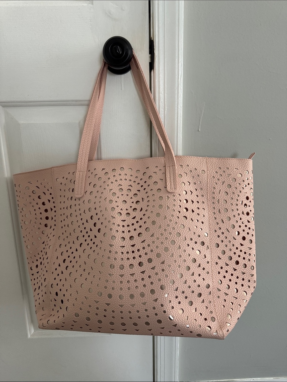 Peach Laser-Cut Tote Bag - Women